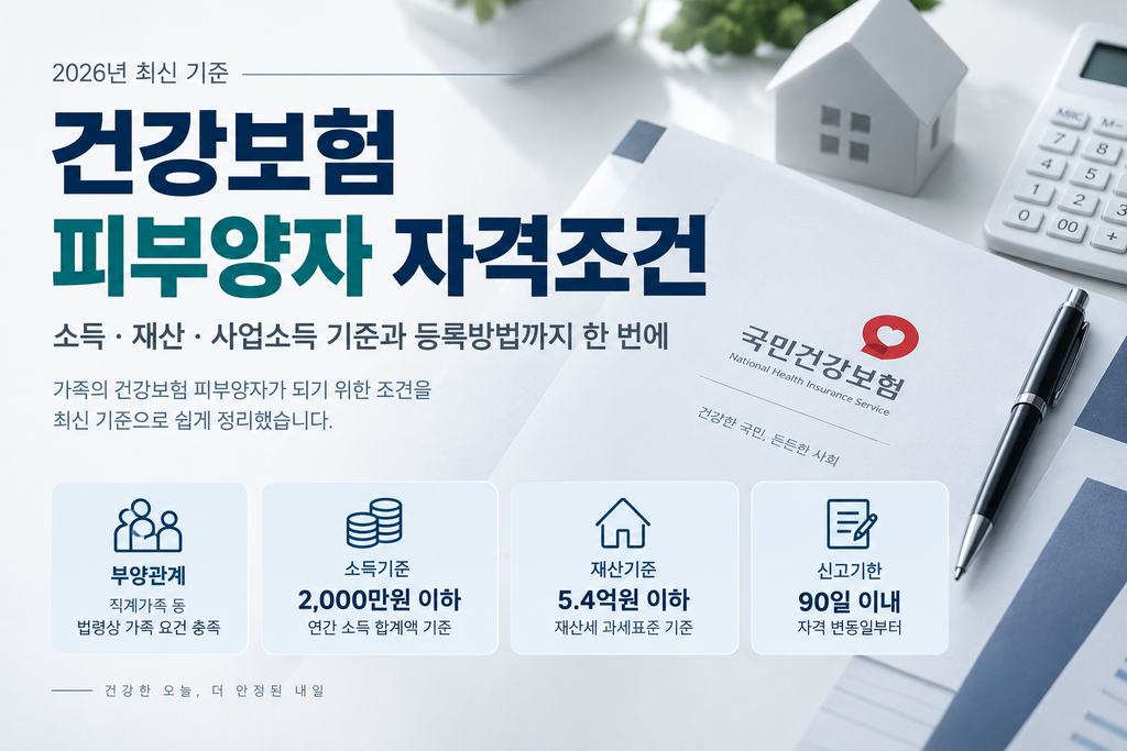 건강보험 피부양자 자격조건 소득 재산 사업소득 기준