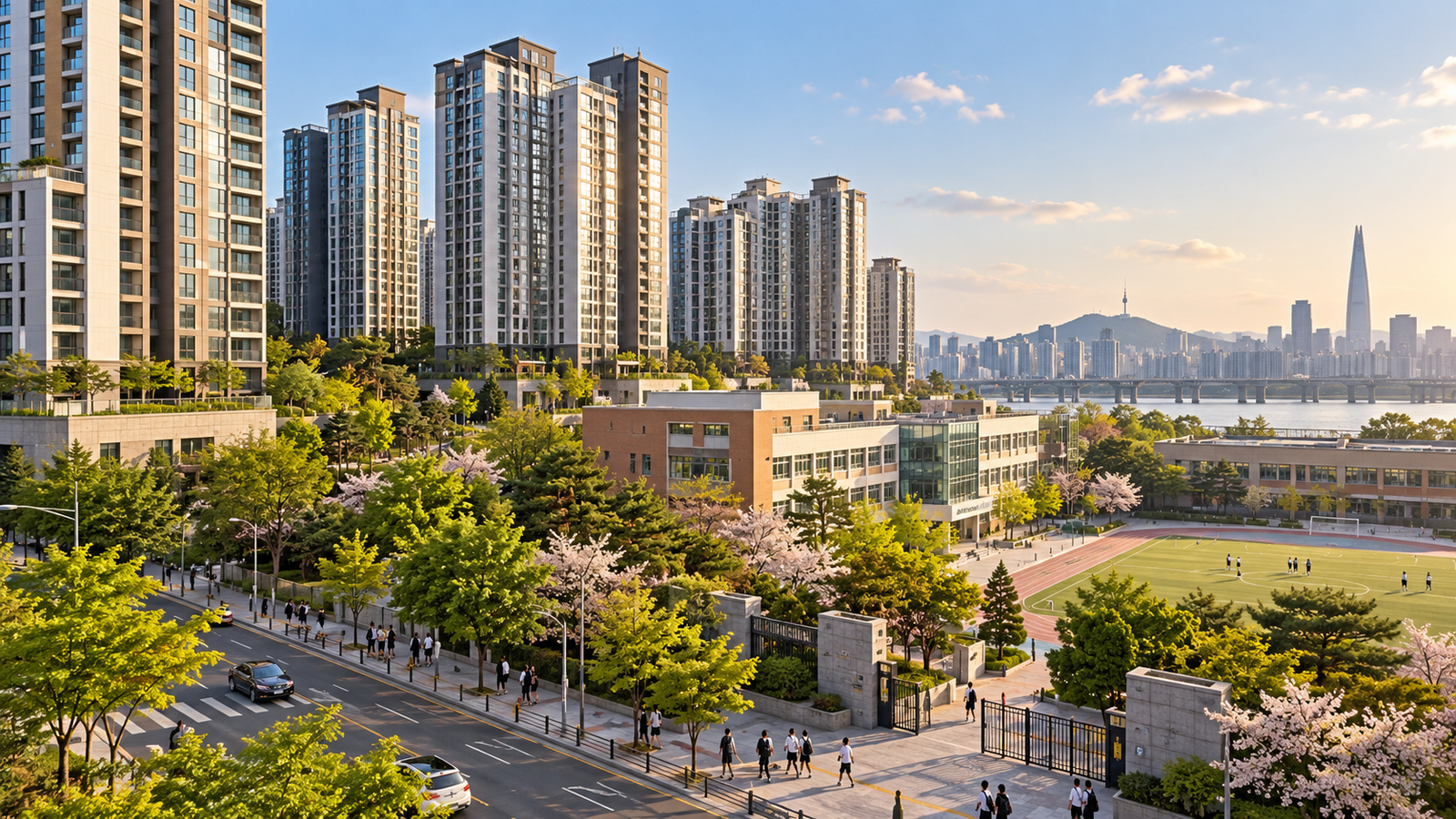 서울 학군 좋은 아파트와 교육환경을 표현한 서울 아파트 단지